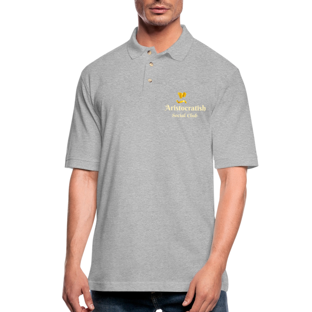 Aristocratish Social Club Polo - heather gray