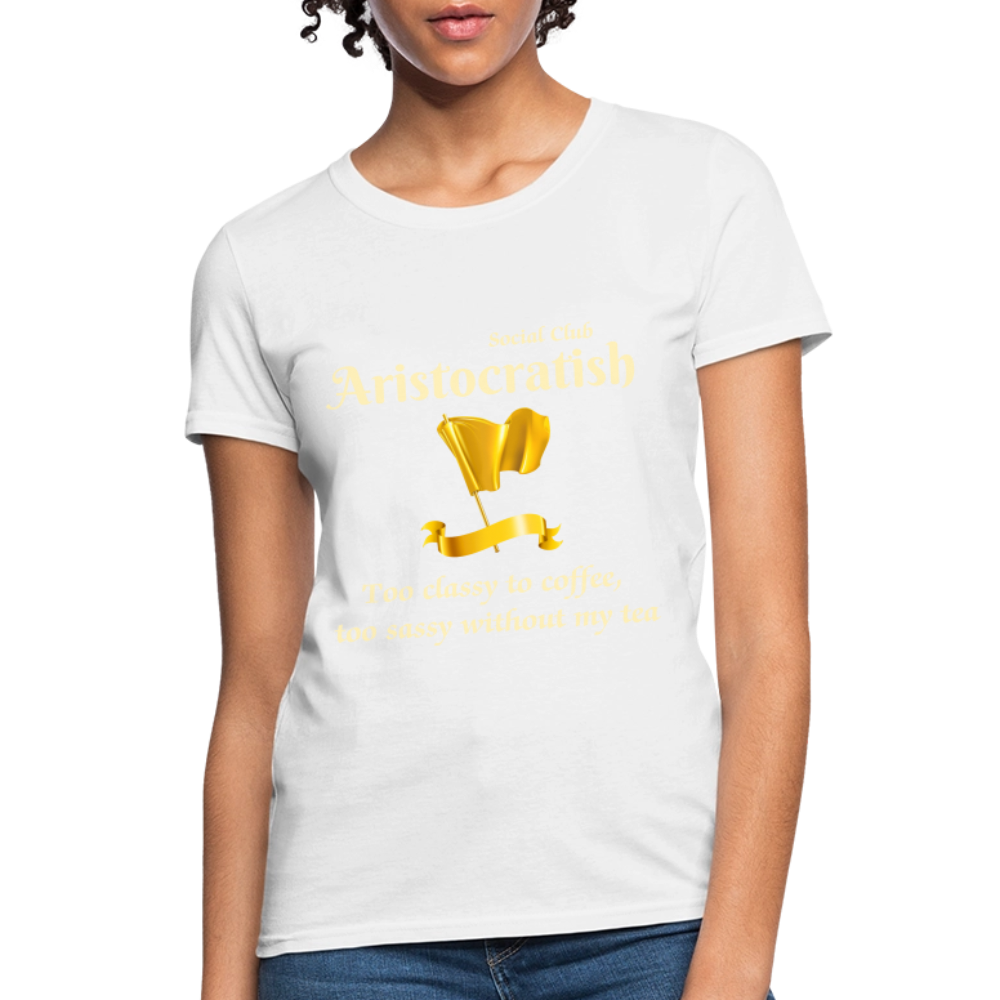 Aristocratish Social Club: Too Classy to Coffee - white