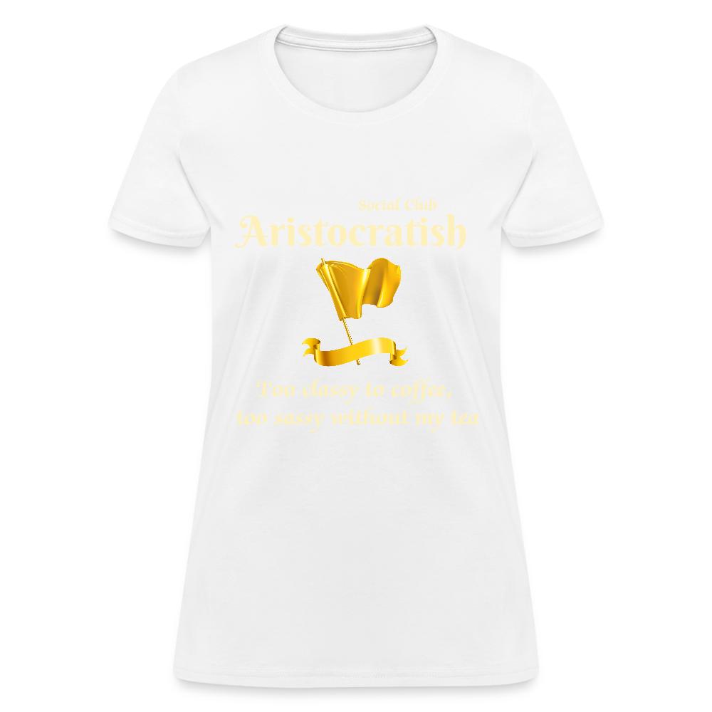 Aristocratish Social Club: Too Classy to Coffee - white