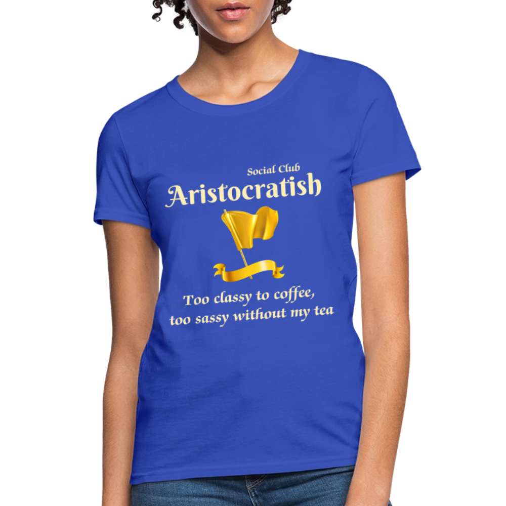 Aristocratish Social Club: Too Classy to Coffee - royal blue