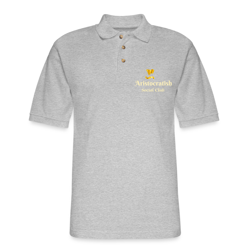 Aristocratish Social Club Polo - heather gray