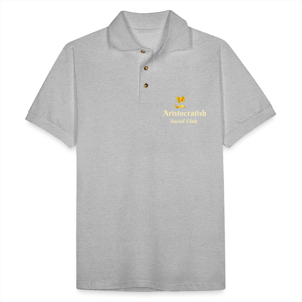 Aristocratish Social Club Polo - heather gray
