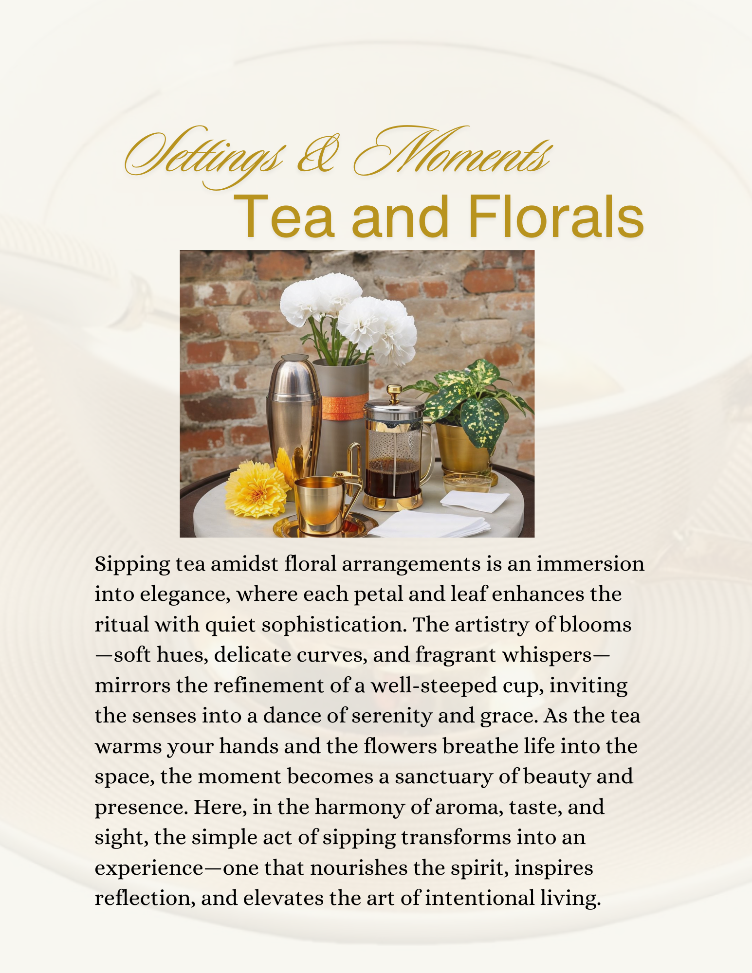 The Tea Experience    Beauty | Ritual | Connection