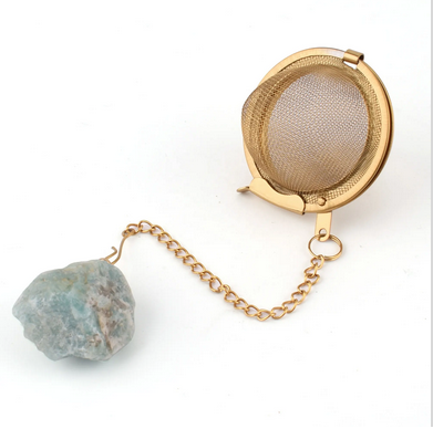 Aristocratish Loose Leaf Mesh Strainers/Infusers with Raw Stones - The Aristocratish Tea Company, Loose Leaf Tea, Aristocratish Tea, Premium Tea, Tea, Hot Brewed Tea, Cold Brewed Tea, Iced Te