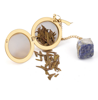 Aristocratish Loose Leaf Mesh Strainers/Infusers with Raw Stones - The Aristocratish Tea Company, Loose Leaf Tea, Aristocratish Tea, Premium Tea, Tea, Hot Brewed Tea, Cold Brewed Tea, Iced Te